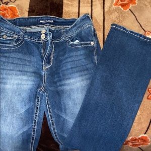 Low rise boot cut jeans